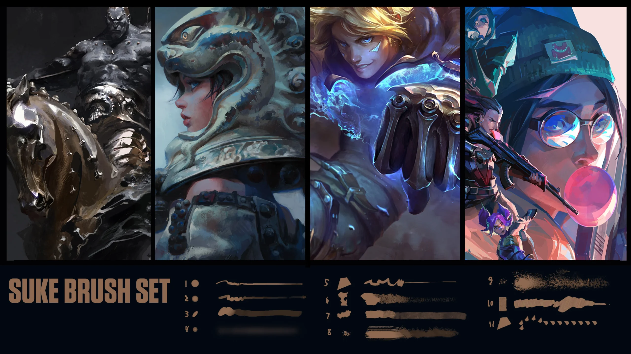 Brushset 2023 (VALORANT, LOL, personal work)