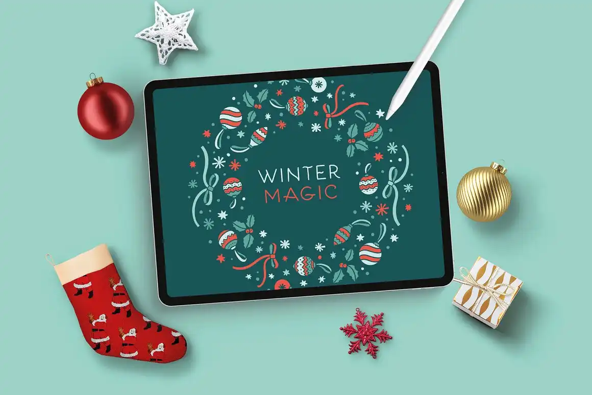 100 Christmas Procreate Brushes 10 061005