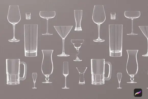 18 Procreate Liquor Glass Stamp Brush 3 18 procreate liquor glass stamp brush (3) 380