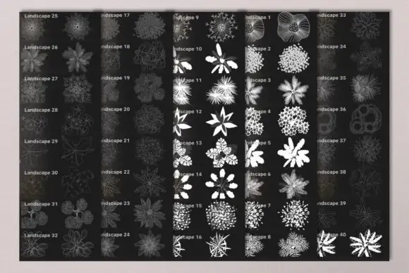 40 Landscape Elements Top Views Brush 4 40 landscape elements top views brush (2) 380