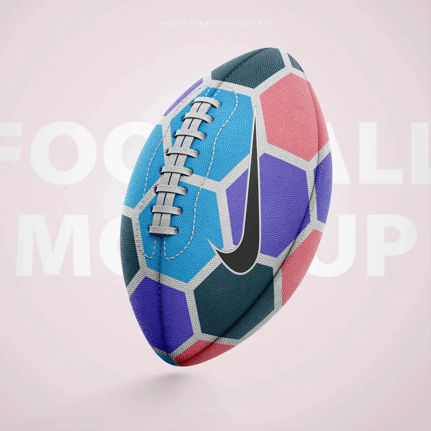 AMERICAN FOOTBALL BALL MOCKUP 15 06736