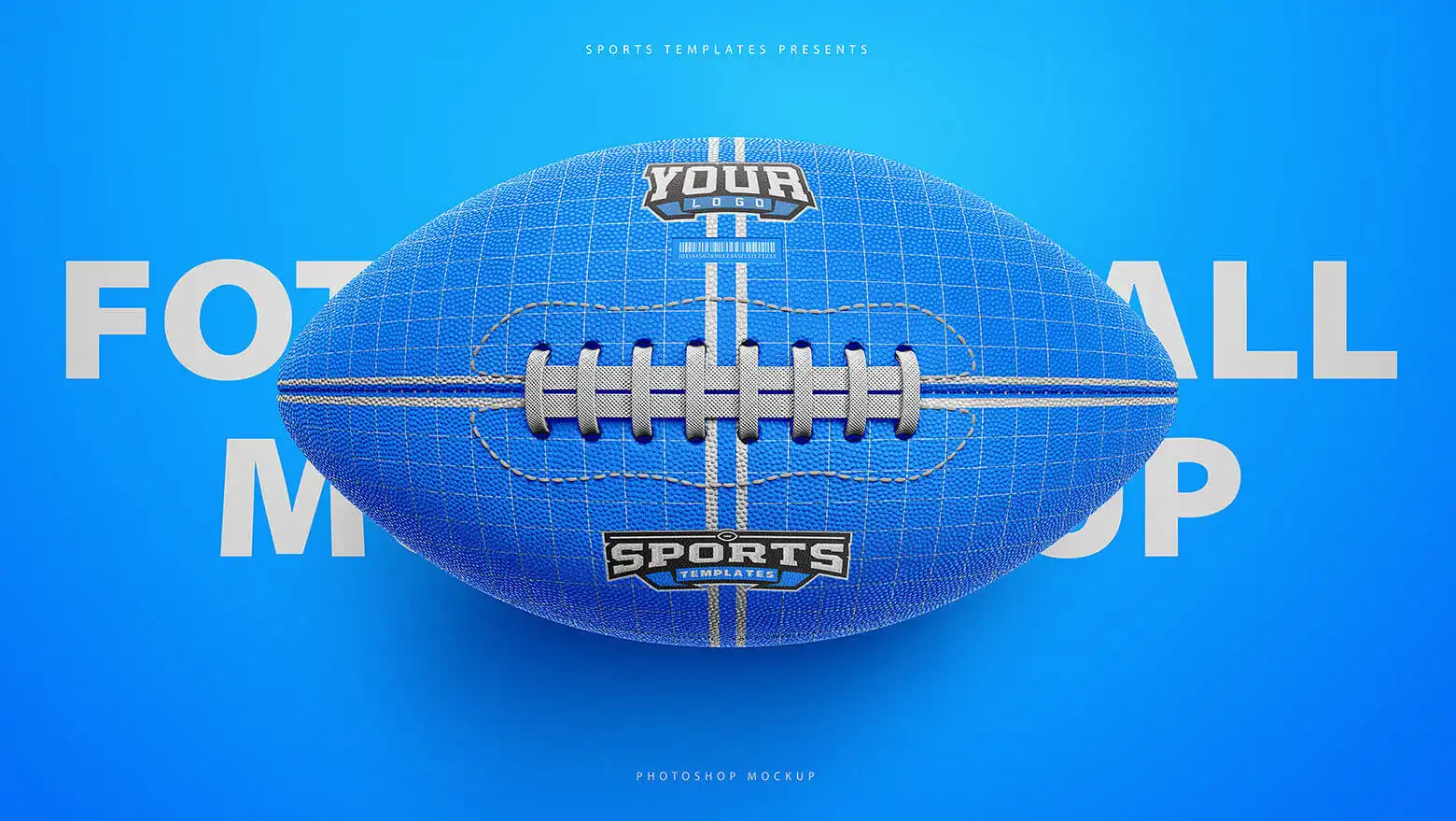 AMERICAN FOOTBALL BALL MOCKUP 6 06736