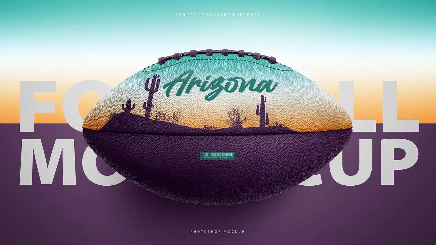 AMERICAN FOOTBALL BALL MOCKUP 12 06736