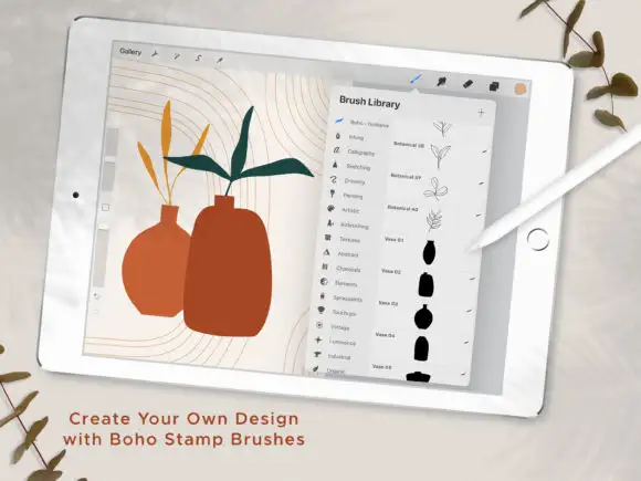 Boho Procreate Stamp Brushes 7 061005