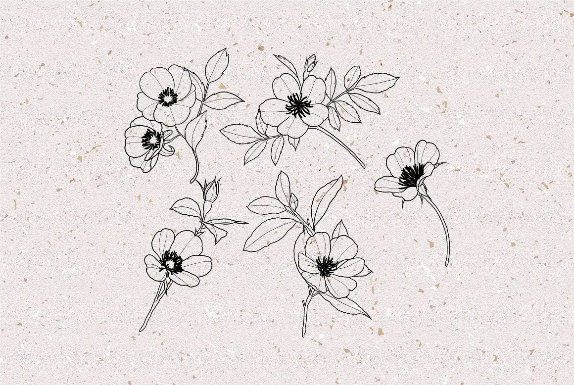 Cherry Blossom Stamps - Brushes for Procreate 7 06380