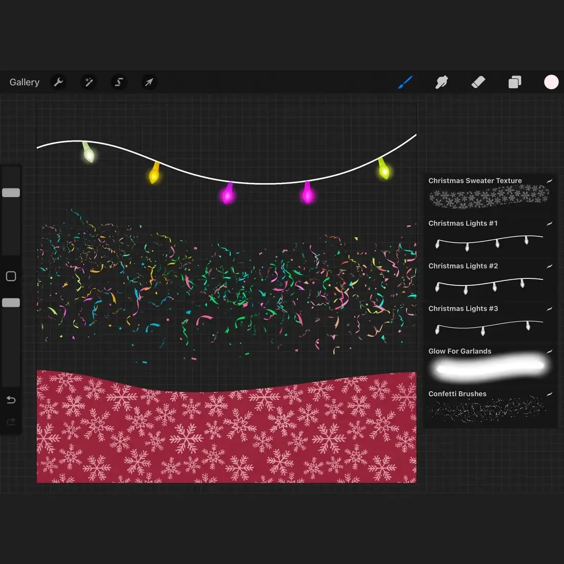 Christmas Brushes Set 50+ (Texture, Garlands, Snow and much more) 6 06440