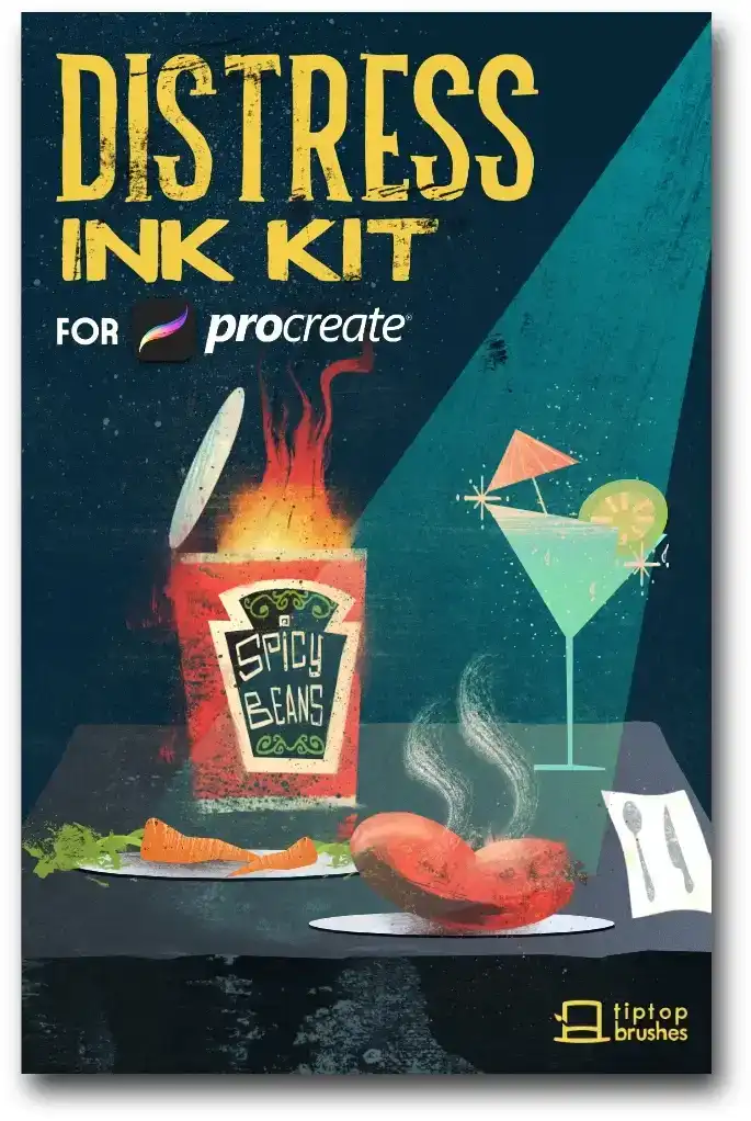 Distress Ink Kit for Procreate by tiptopbrushes