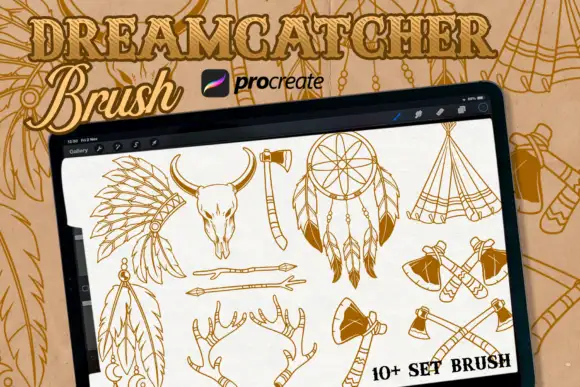 Dream Catchers Brush Stamp