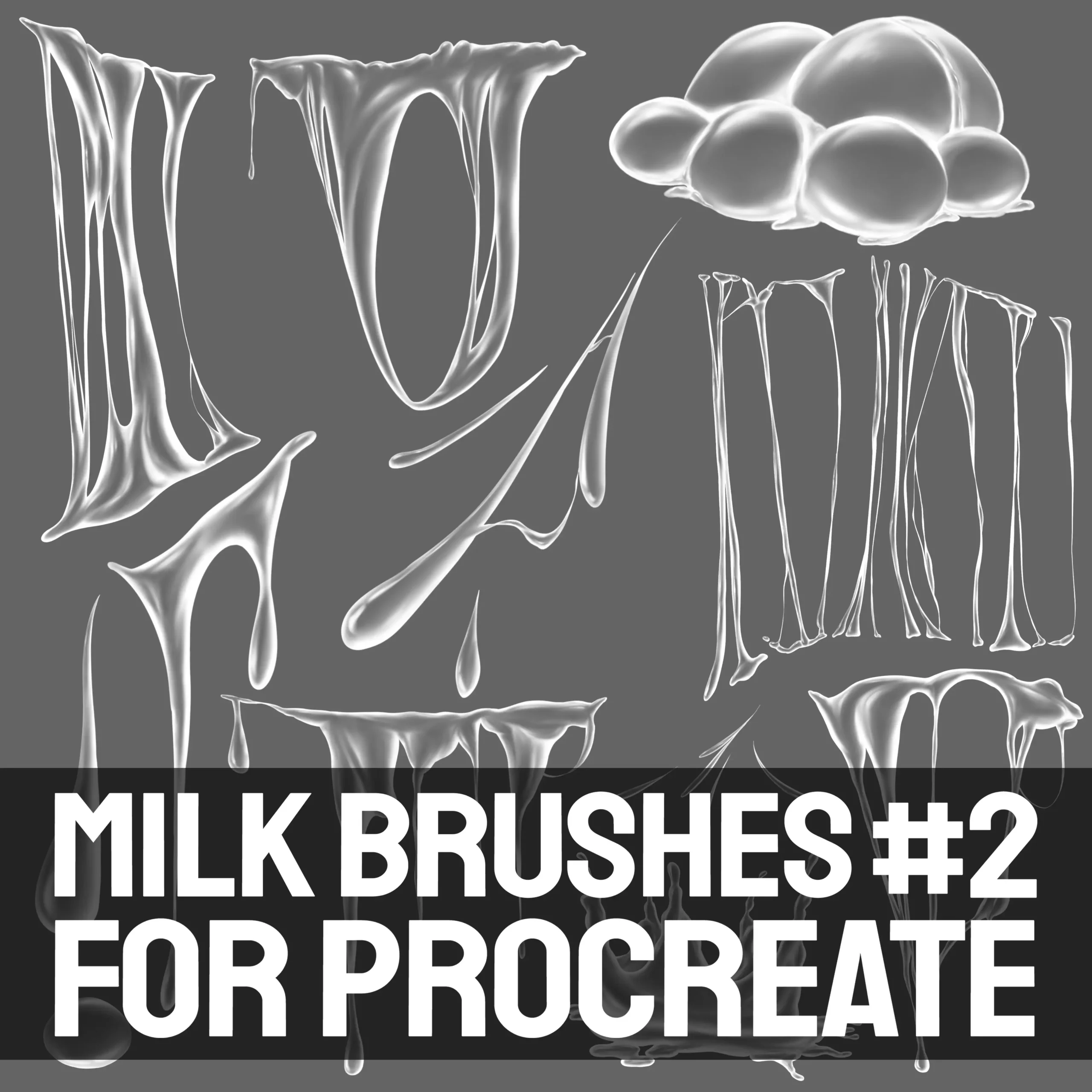 Milk Brushes for Procreate Realistic + 2D #2