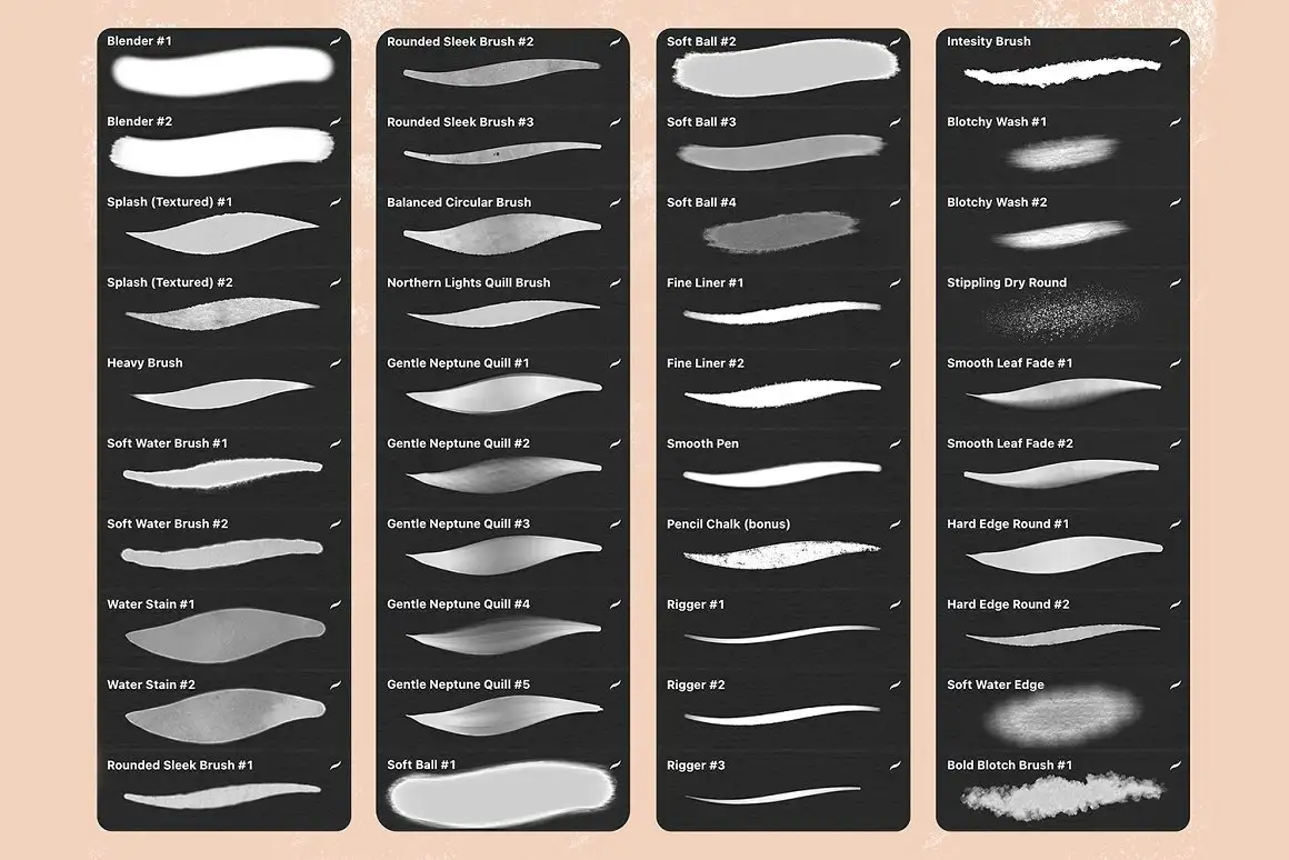 Neptune Watercolor Brushes 4 06440