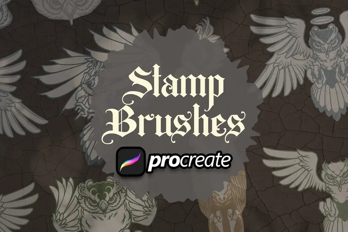 Owl Handrawing Brush Stamp Procreate
