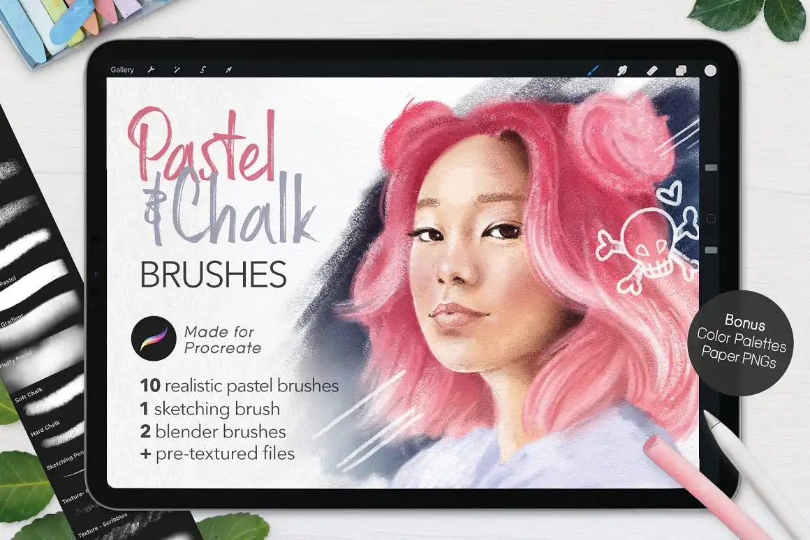 Pastel & Chalk Brushes • Procreate 6 06708