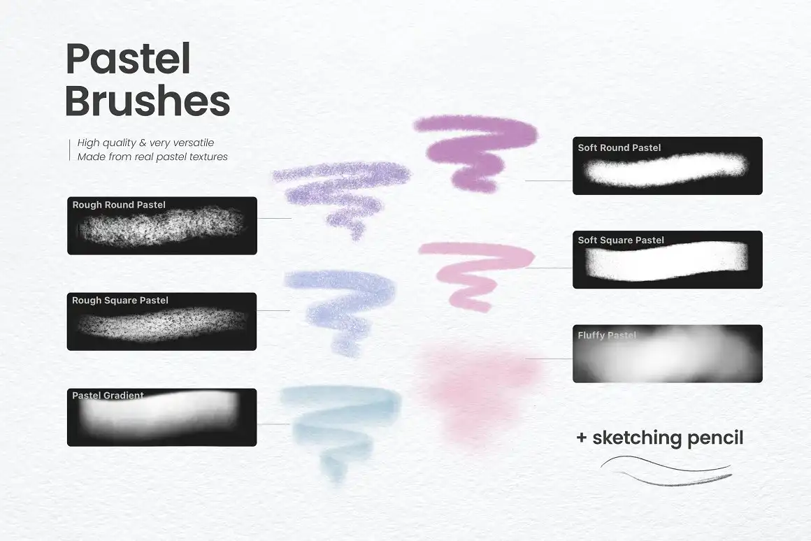 Pastel & Chalk Brushes • Procreate 10 06689