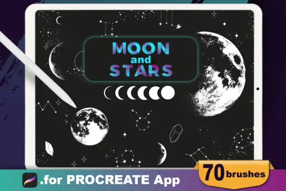 Procreate Brushes - Moon and Stars 11 06380