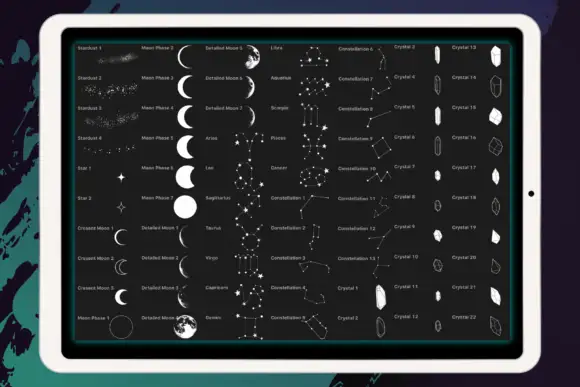 Procreate Brushes - Moon and Stars 13 06380