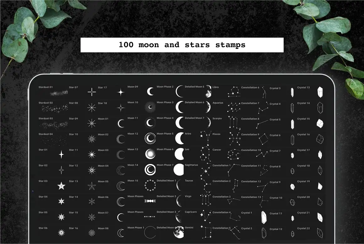 Procreate Brushes - Moon and Stars 9 06380