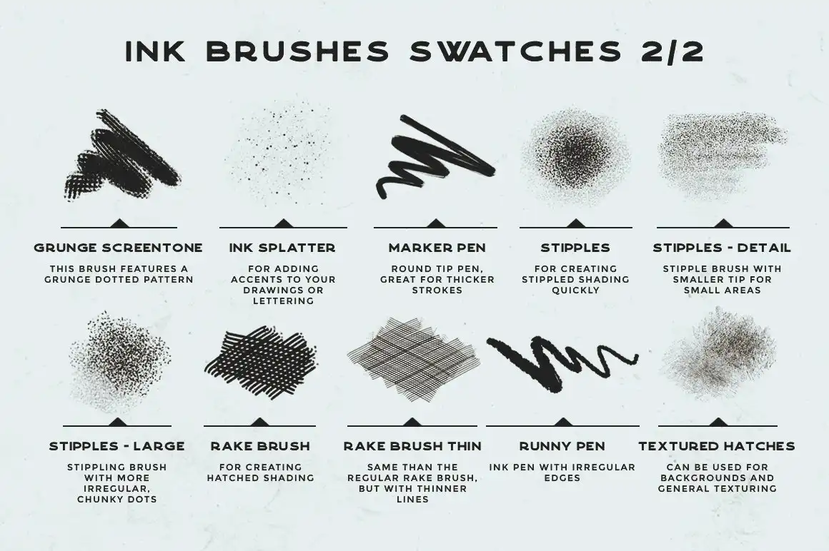 Procreate Inking brushes - set of 20 7 06380