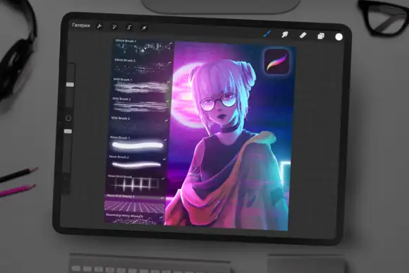 Retro VHS Brushes Set for Procreate 12 06428