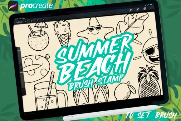 summer brush stamp 1 06736