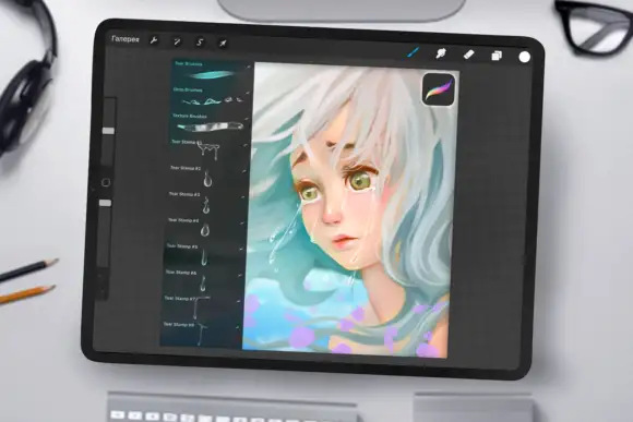 Tears Brushes for Procreate