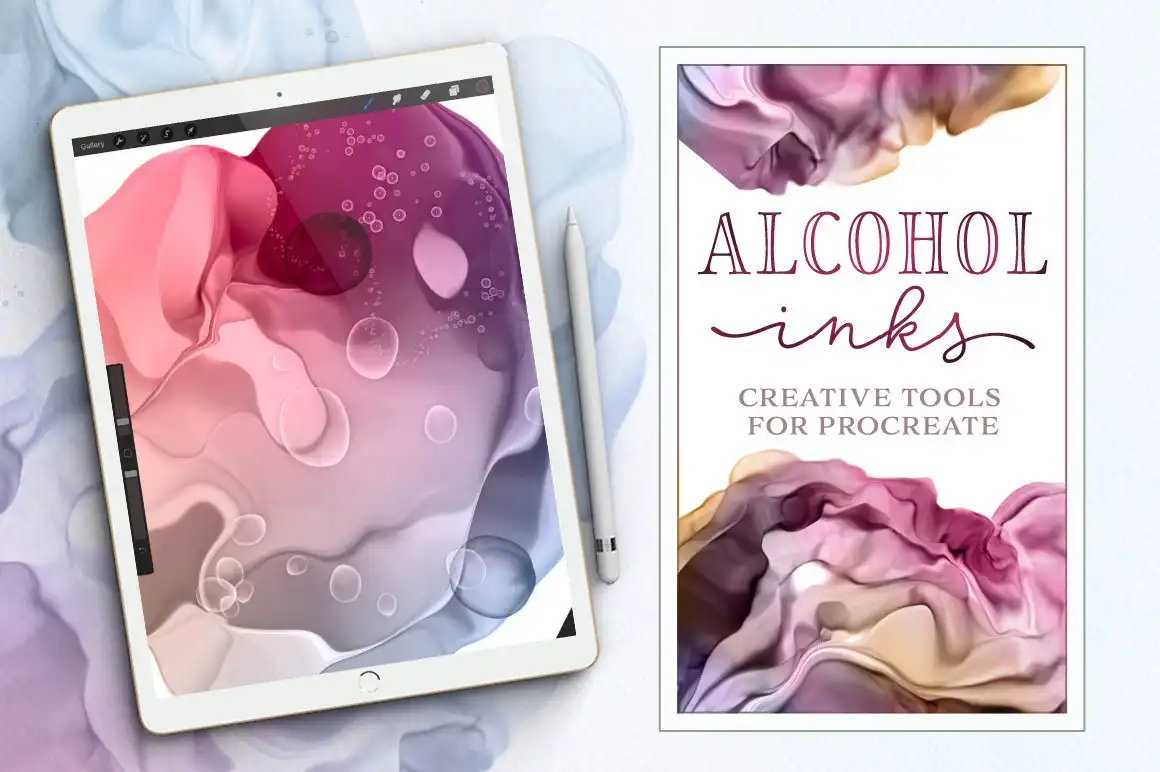 Alcohol Inks - Procreate brushes and techniques