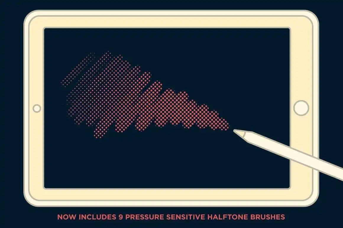 BLACK MAGIC HALFTONES - VECTOR HALFTONE PATTERN BRUSHES FOR ADOBE ILLUSTRATOR 3 black magic halftones vector halftone pattern brushes for adobe illustrator04 334