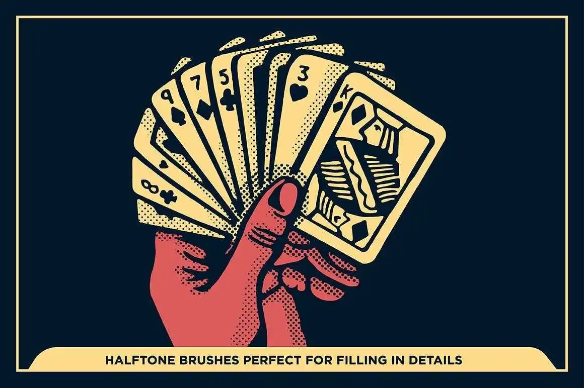BLACK MAGIC HALFTONES - VECTOR HALFTONE PATTERN BRUSHES FOR ADOBE ILLUSTRATOR 13 black magic halftones vector halftone pattern brushes for adobe illustrator09 324