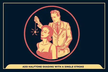 BLACK MAGIC HALFTONES - VECTOR HALFTONE PATTERN BRUSHES FOR ADOBE ILLUSTRATOR 19 black magic halftones vector halftone pattern brushes for adobe illustrator23 318