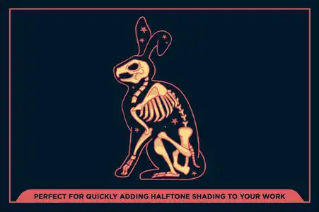 BLACK MAGIC HALFTONES - VECTOR HALFTONE PATTERN BRUSHES FOR ADOBE ILLUSTRATOR 34 black magic halftones vector halftone pattern brushes for adobe illustrator25 303