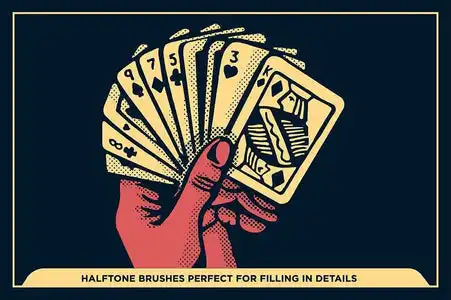 BLACK MAGIC HALFTONES - VECTOR HALFTONE PATTERN BRUSHES FOR ADOBE ILLUSTRATOR 32 black magic halftones vector halftone pattern brushes for adobe illustrator27 305