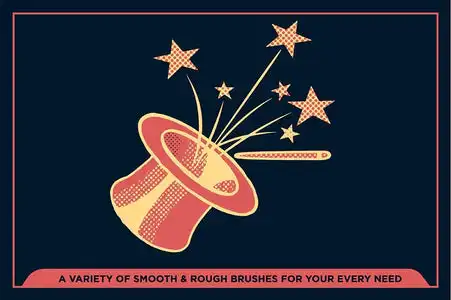 BLACK MAGIC HALFTONES - VECTOR HALFTONE PATTERN BRUSHES FOR ADOBE ILLUSTRATOR 37 black magic halftones vector halftone pattern brushes for adobe illustrator34 300