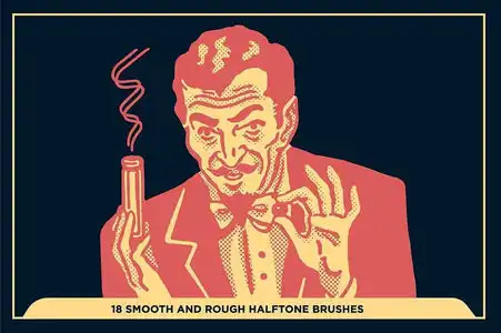 BLACK MAGIC HALFTONES - VECTOR HALFTONE PATTERN BRUSHES FOR ADOBE ILLUSTRATOR 36 black magic halftones vector halftone pattern brushes for adobe illustrator35 301