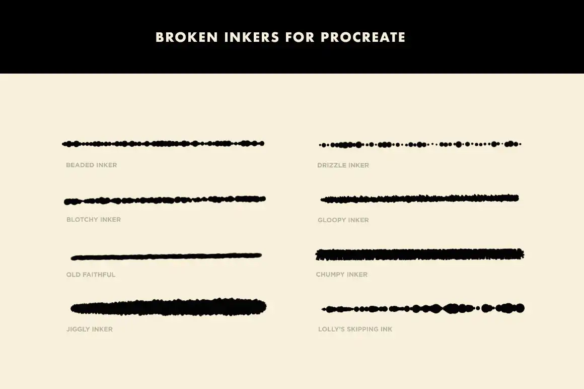 Broken Inkers for Procreate 10 broken inkers for procreate (1) 350
