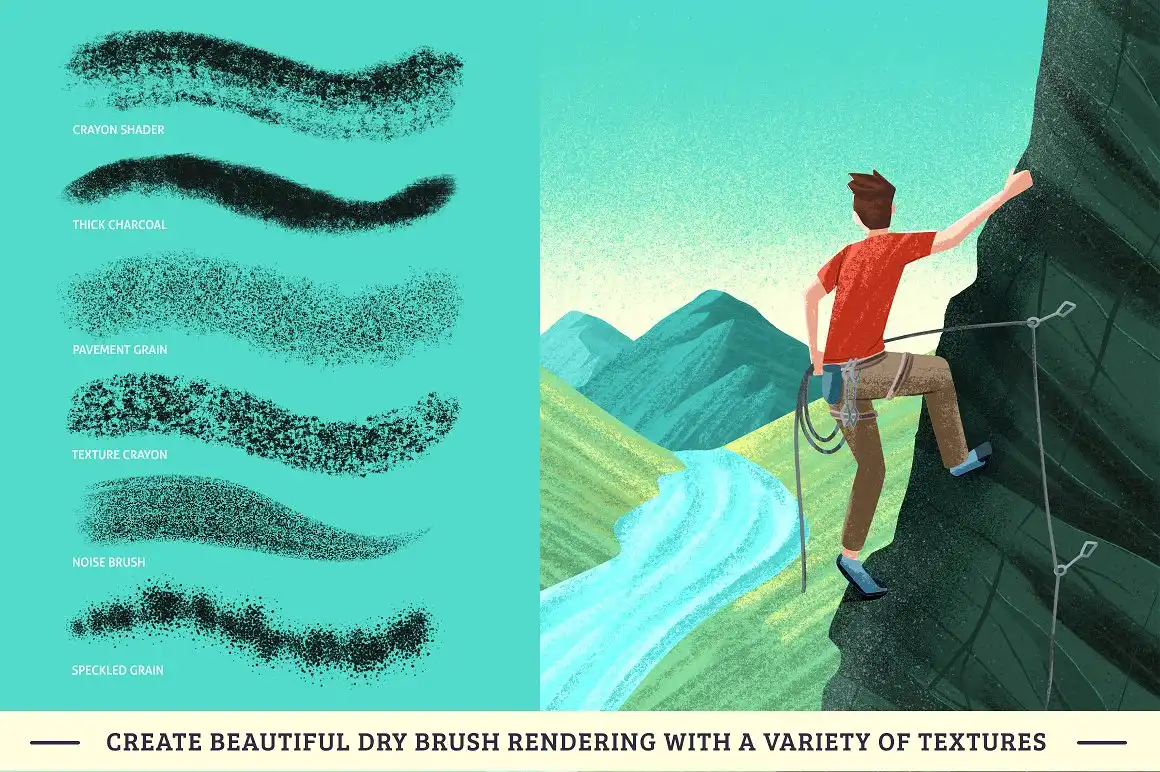 Dry Texture Brushes for Procreate 6 061005