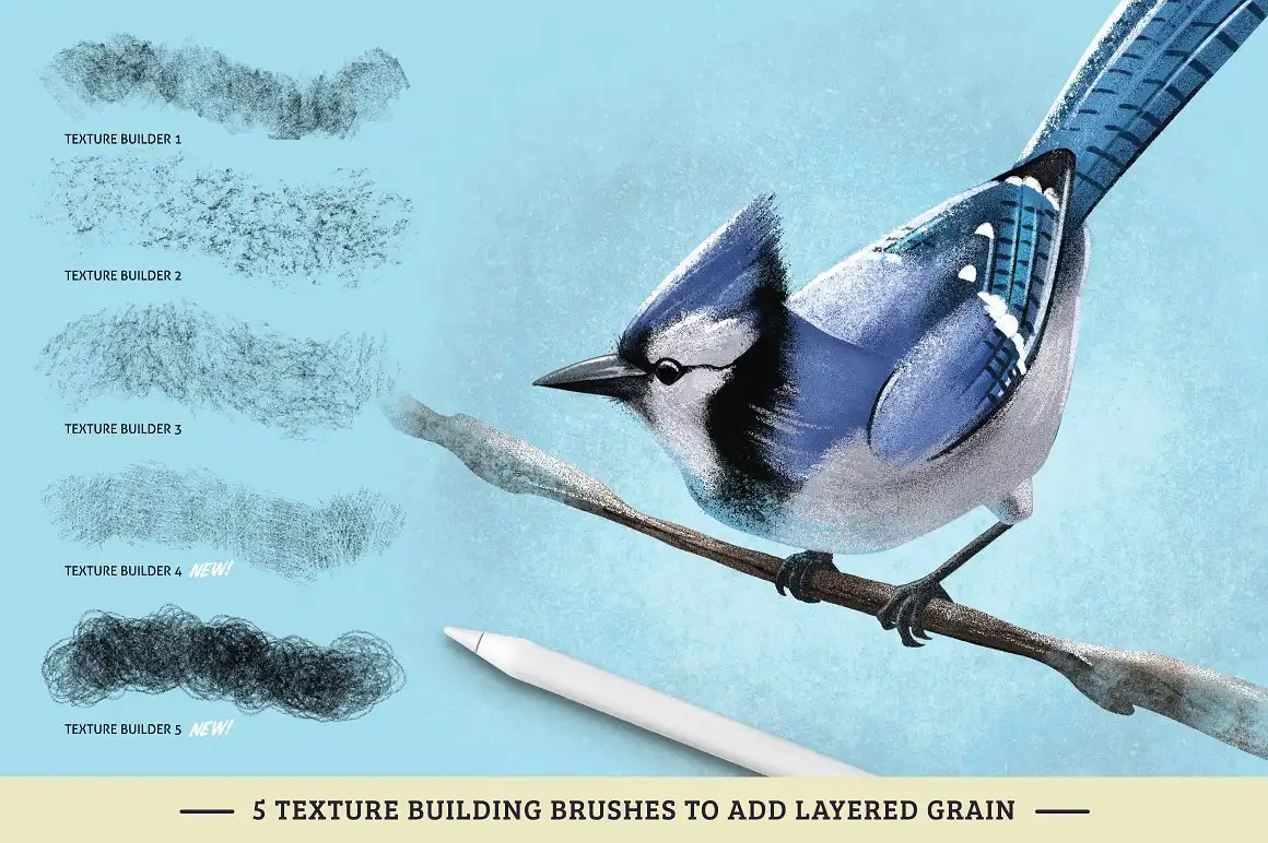 Dry Texture Brushes for Procreate 8 061005