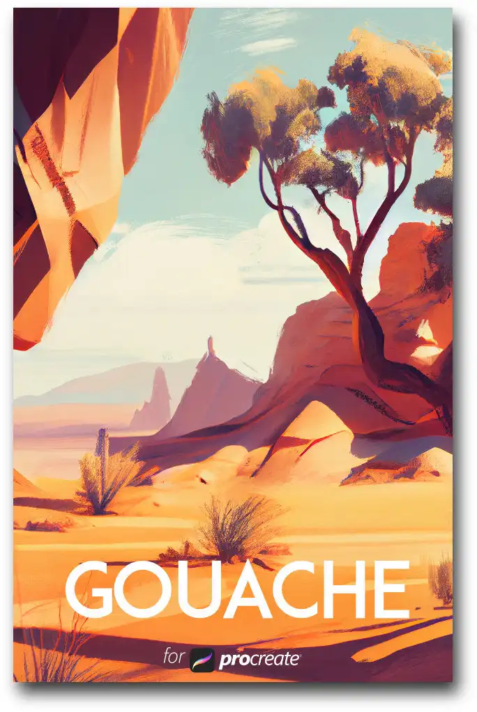Gouache Brushes For Procreate by tiptopbrushes