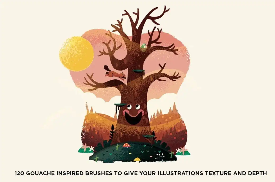 Gouache Shader Brushes for Procreate 9 gouache shader brushes for procreate (3) 380