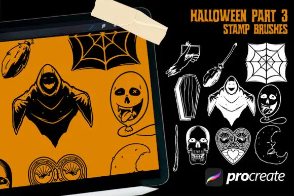 Halloween Part Stamp Brush #3 4 06736