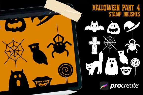 Halloween Part Stamp Brush #4 3 06736
