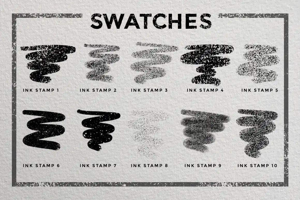 Ink Stamp Brush for Procreate 8 06380