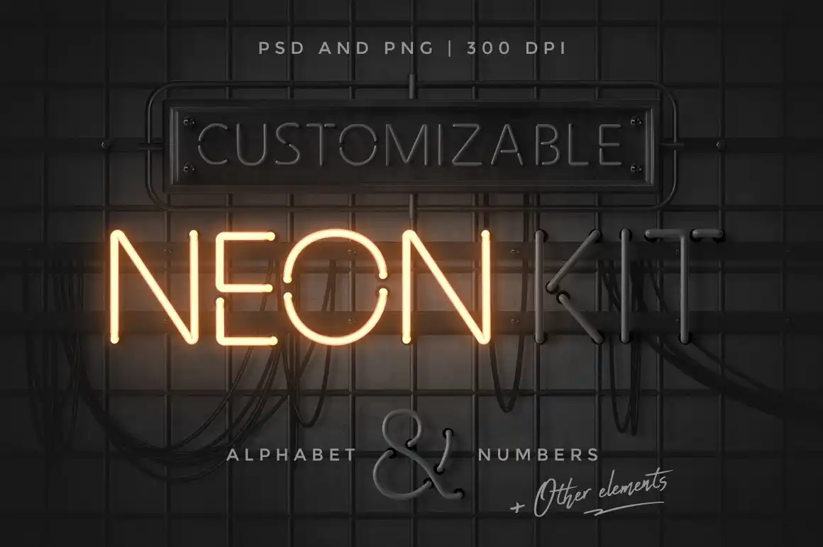 Neon alphabet kit 3 06380