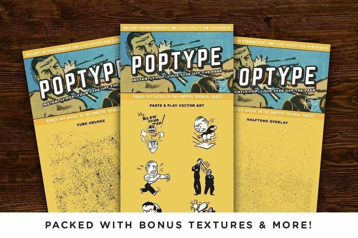 POPTYPE - GRAPHIC STYLES AND MORE FOR ADOBE ILLUSTRATOR 4 poptype graphic styles and more for adobe illustrator (4) 380