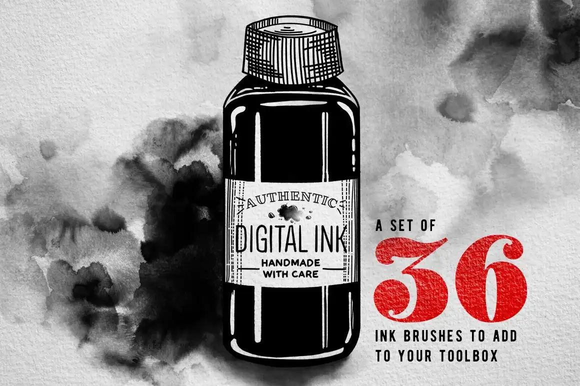 Procreate Ink brushes , set of 36 7 06380