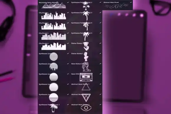 Retro VHS Brushes Set for Procreate 11 06431