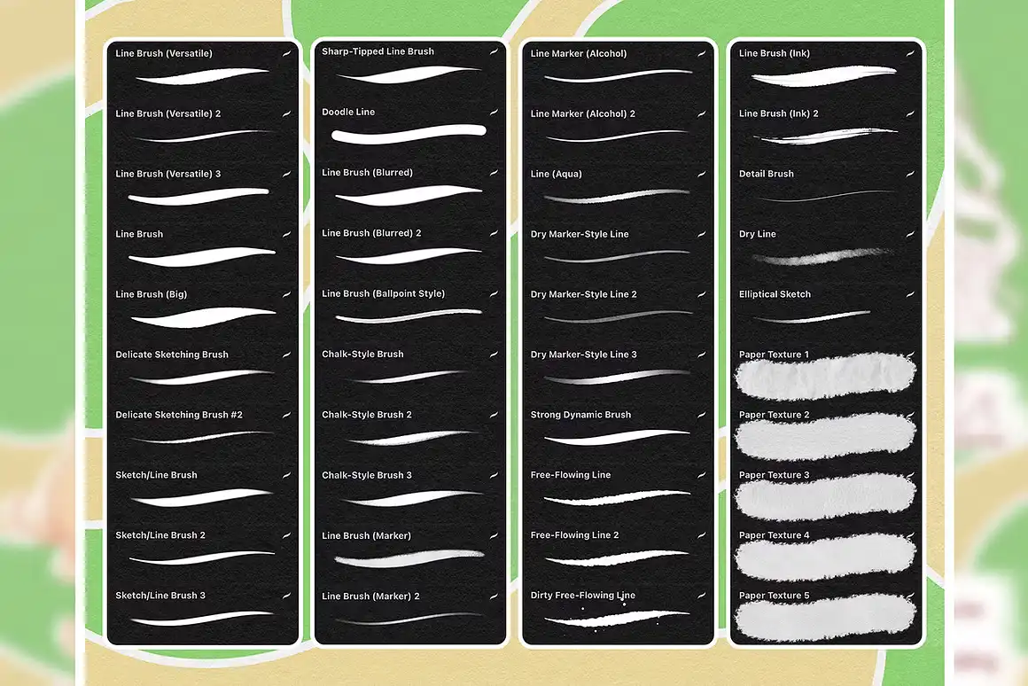 Soft LineArt Brushes for Procreate Free Download Best free lineart brushes csp