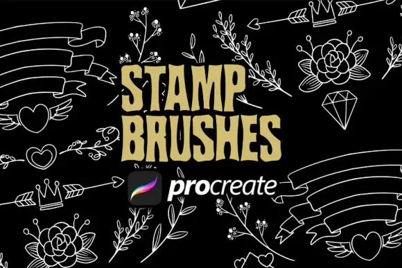 Valentine Element Brush Stamp 3 06736