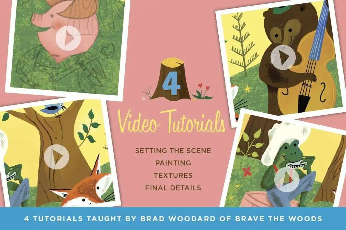 WOODLAND WONDERLAND BRUSH & TUTORIAL PACK FOR ADOBE PHOTOSHOP 7 woodland wonderland brush & tutorial pack for adobe photoshop (9) 380