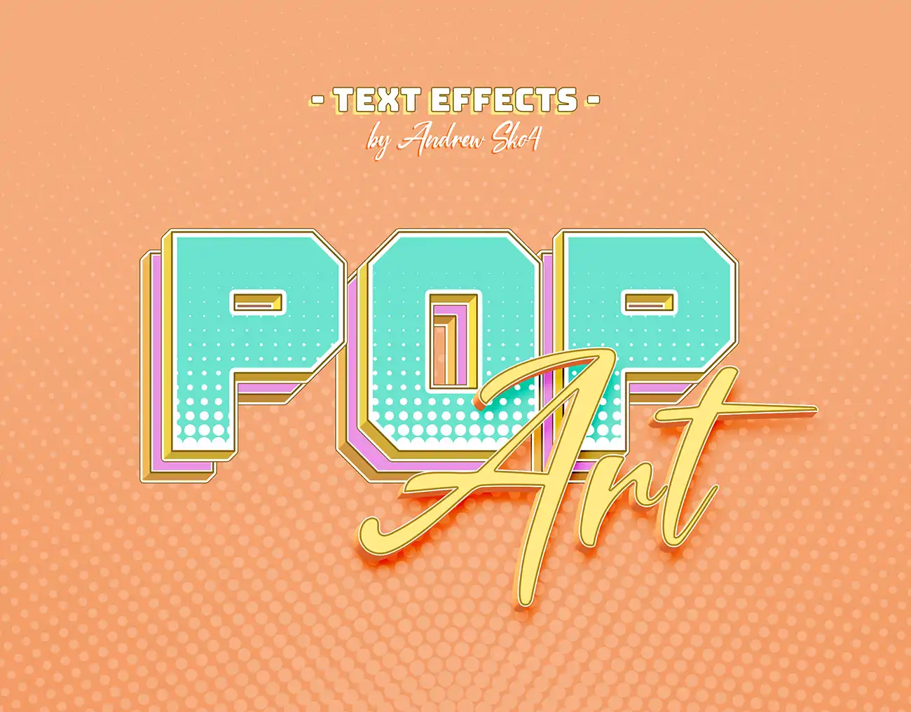 Sliced Pop Art - Text Effects 4 073425