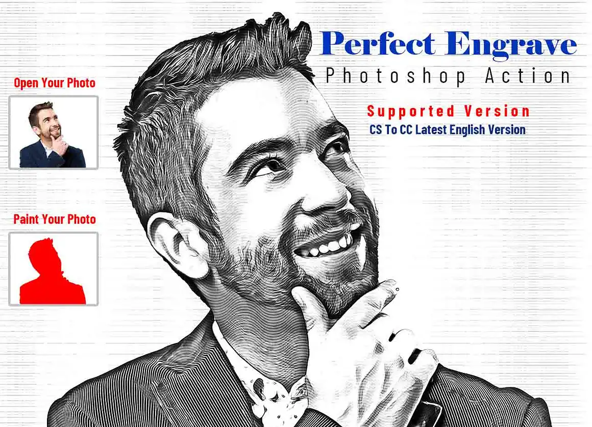 10-IN-1 Engraving Effect PS Action Bundle 8 075776