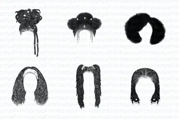 10 Procreate Afro Hair Brushes (set 1) 4 074029